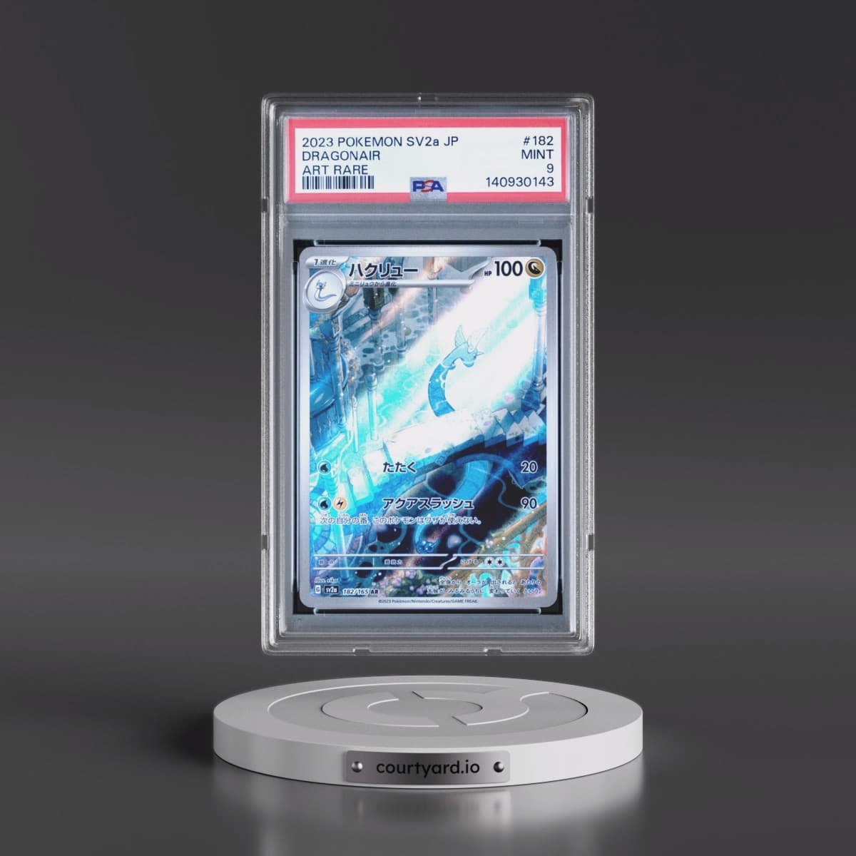 2023 Pokémon Sv2a-Pokémon 151 #182 Dragonair - Art Rare (PSA 9 MINT)