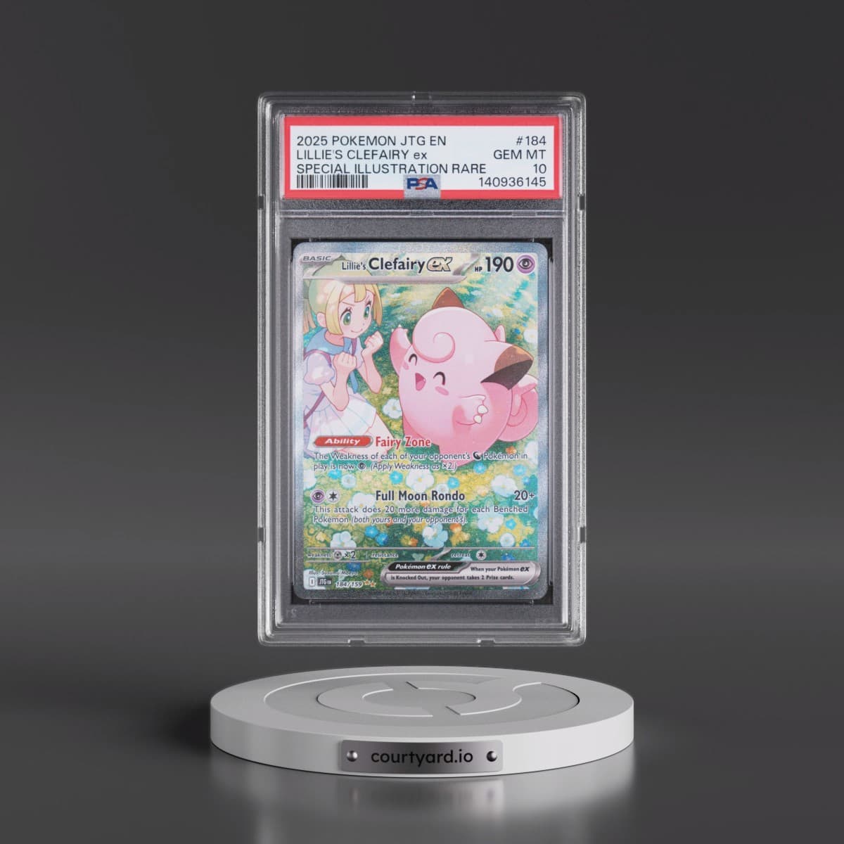 2025 Pokémon Jtg EN-Journey Together #184 Lillie's Clefairy EX - Holo Special Illustration Rare (PSA 10 GEM MINT)