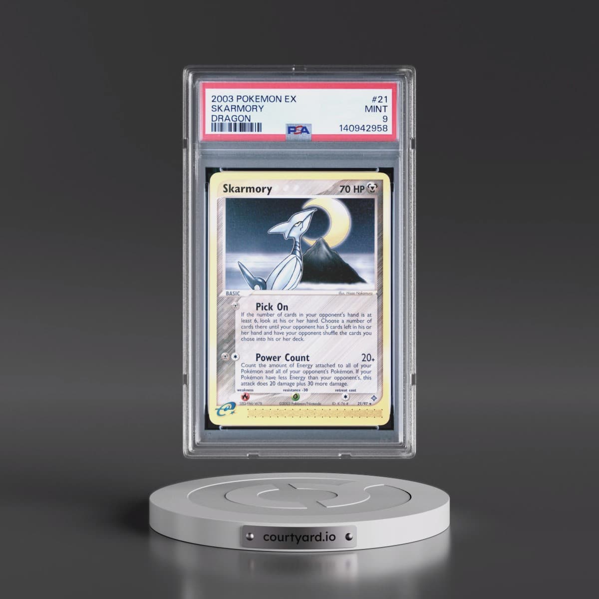 2003 Pokémon EX Dragon #21 Skarmory (PSA 9 MINT)