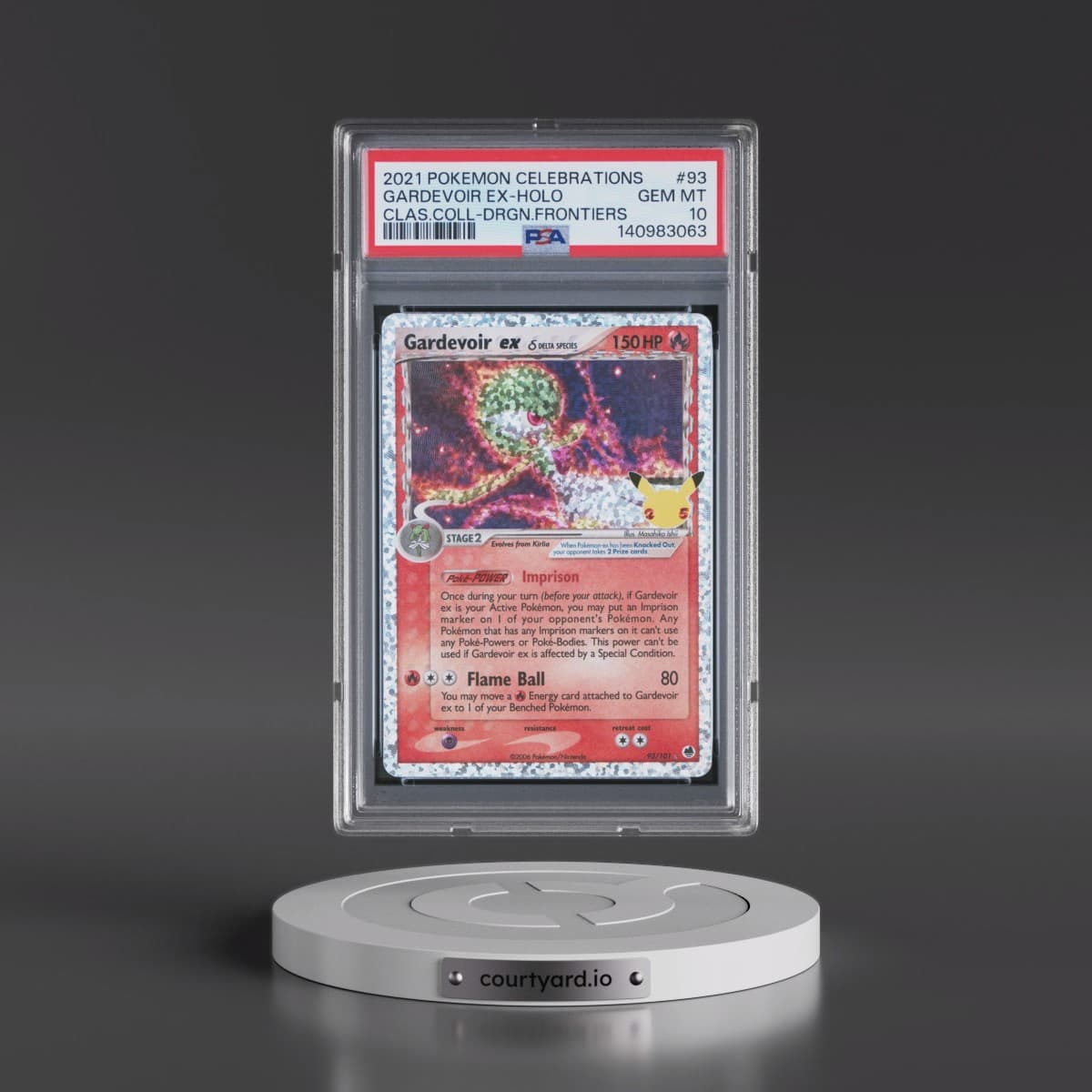 2021 Pokémon Celebrations Classic Collection #93 Gardevoir EX - Holo Holo (PSA 10 GEM MINT)
