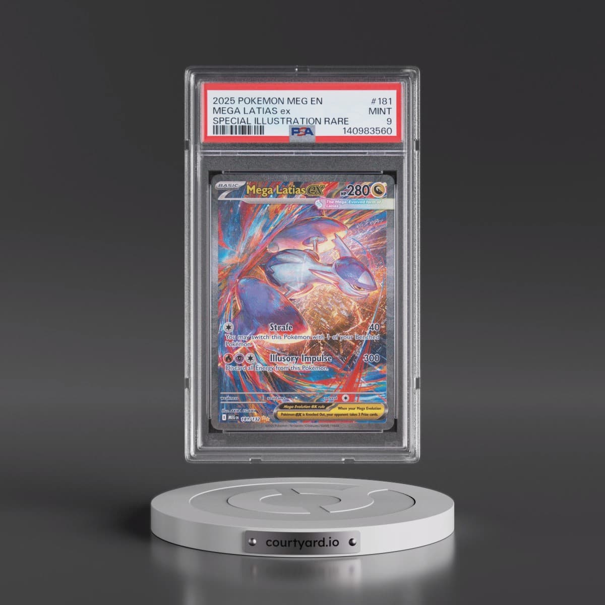 2025 Pokémon Meg EN-Mega Evolution #181 Mega Latias EX - Holo Special Illustration Rare (PSA 9 MINT)