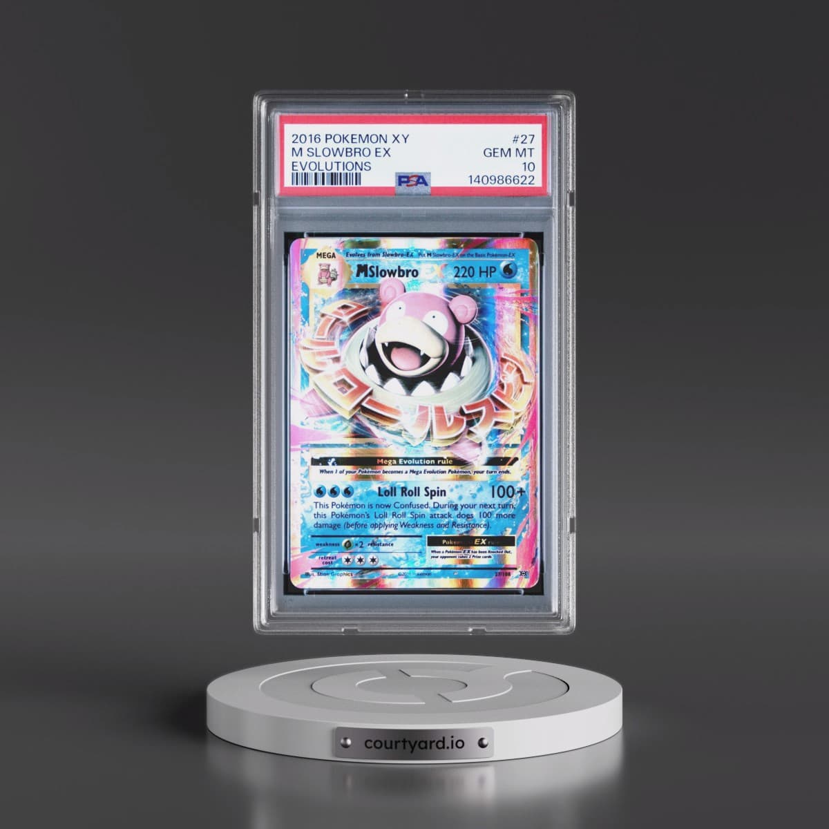 2016 Pokémon XY Evolutions #27 M Slowbro EX - Holo (PSA 10 GEM MINT)
