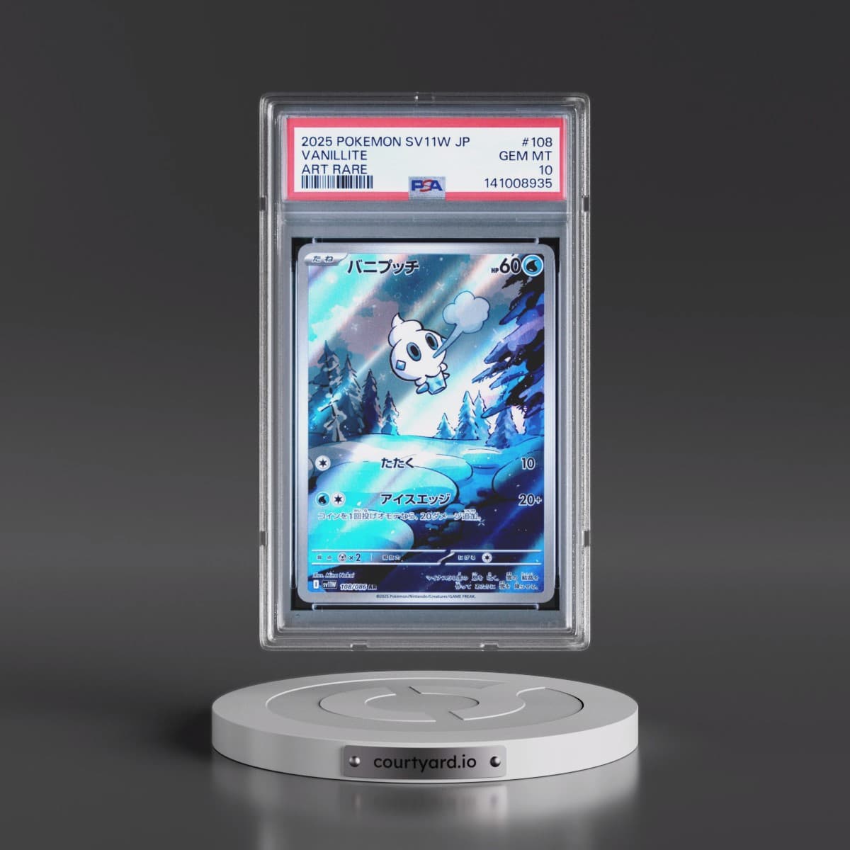 2025 Pokémon Sv11w-White Flare #108 Vanillite - Art Rare (PSA 10 GEM MINT)
