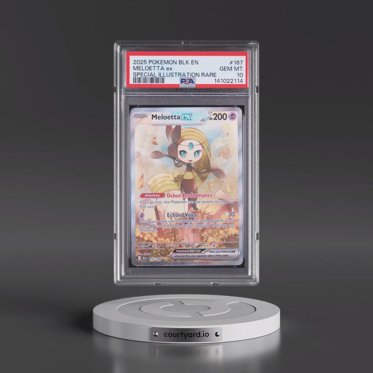2025 Pokémon Blk EN-Black Bolt #167 Meloetta EX - Holo Special Illustration Rare (PSA 10 GEM MINT)