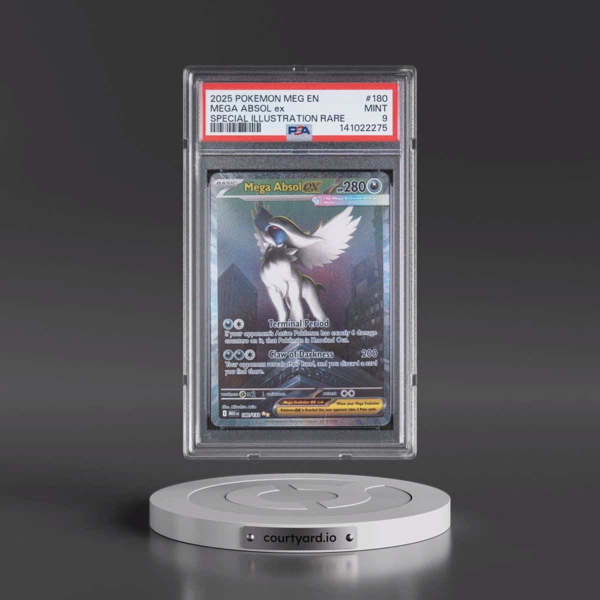 2025 Pokémon Meg EN-Mega Evolution #180 Mega Absol EX - Holo Special Illustration Rare (PSA 9 MINT)