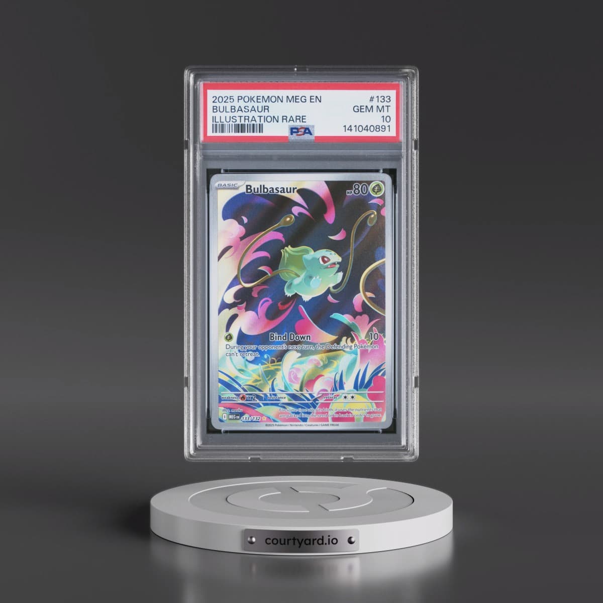 2025 Pokémon Meg EN-Mega Evolution #133 Bulbasaur - Illustration Rare (PSA 10 GEM MINT)