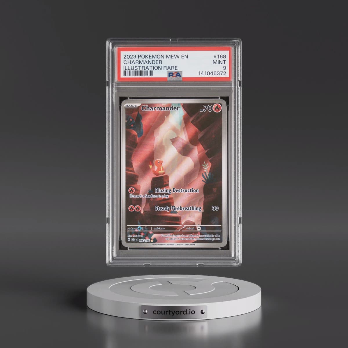 2023 Pokémon Mew EN-151 #168 Charmander - Illustration Rare (PSA 9 MINT)