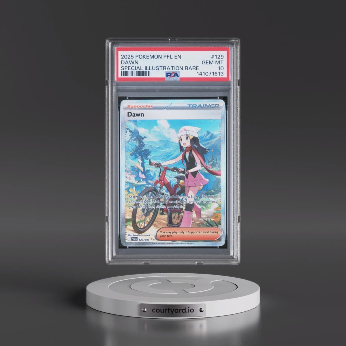 2025 Pokémon Pfl EN-Phantasmal Flames #129 Dawn - Special Illustration Rare (PSA 10 GEM MINT)