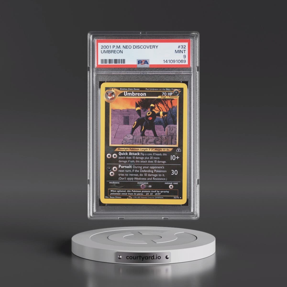 2001 Pokémon Neo Discovery #32 Umbreon (PSA 9 MINT)