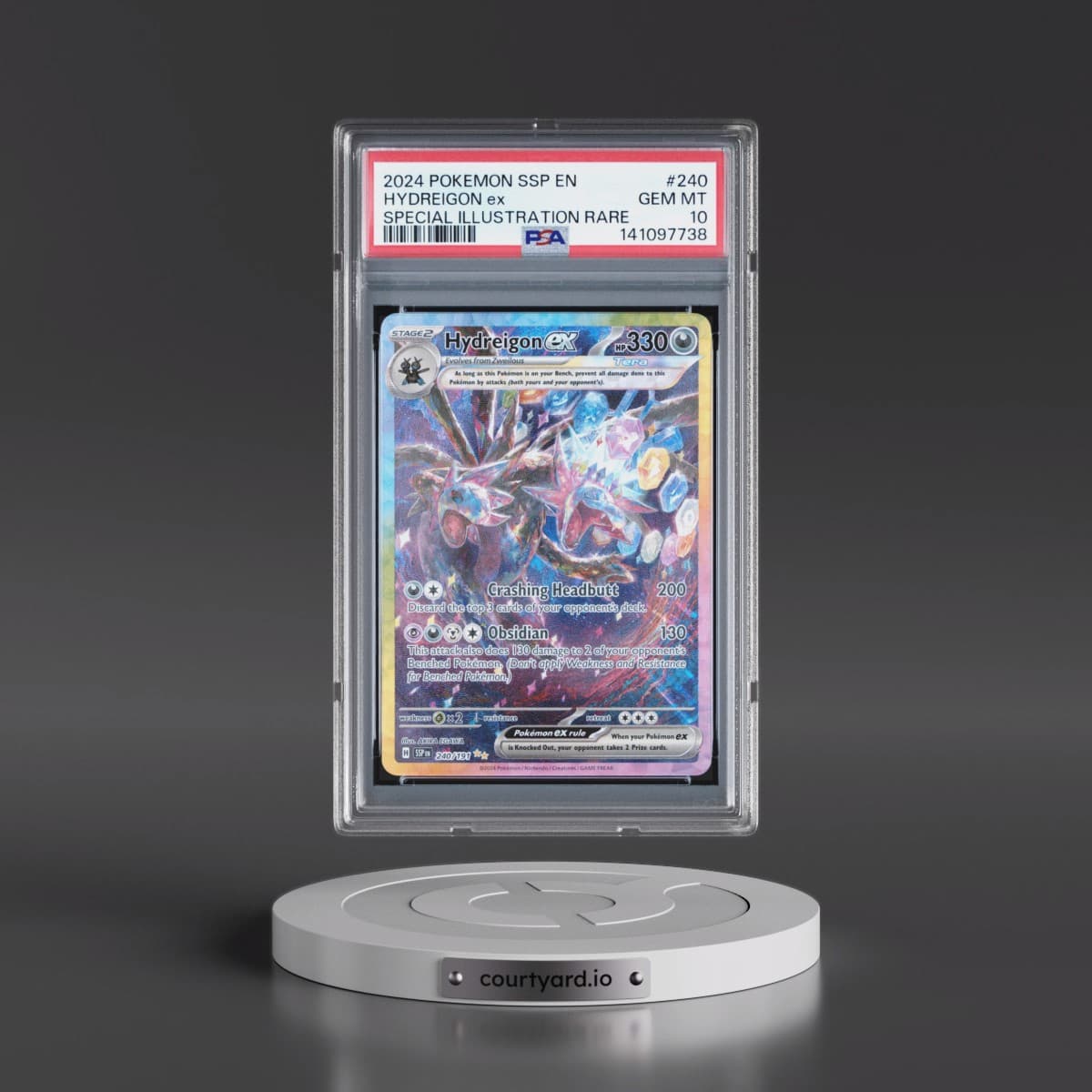 2024 Pokémon Ssp EN-Surging Sparks #240 Hydreigon EX - Holo Special Illustration Rare (PSA 10 GEM MINT)