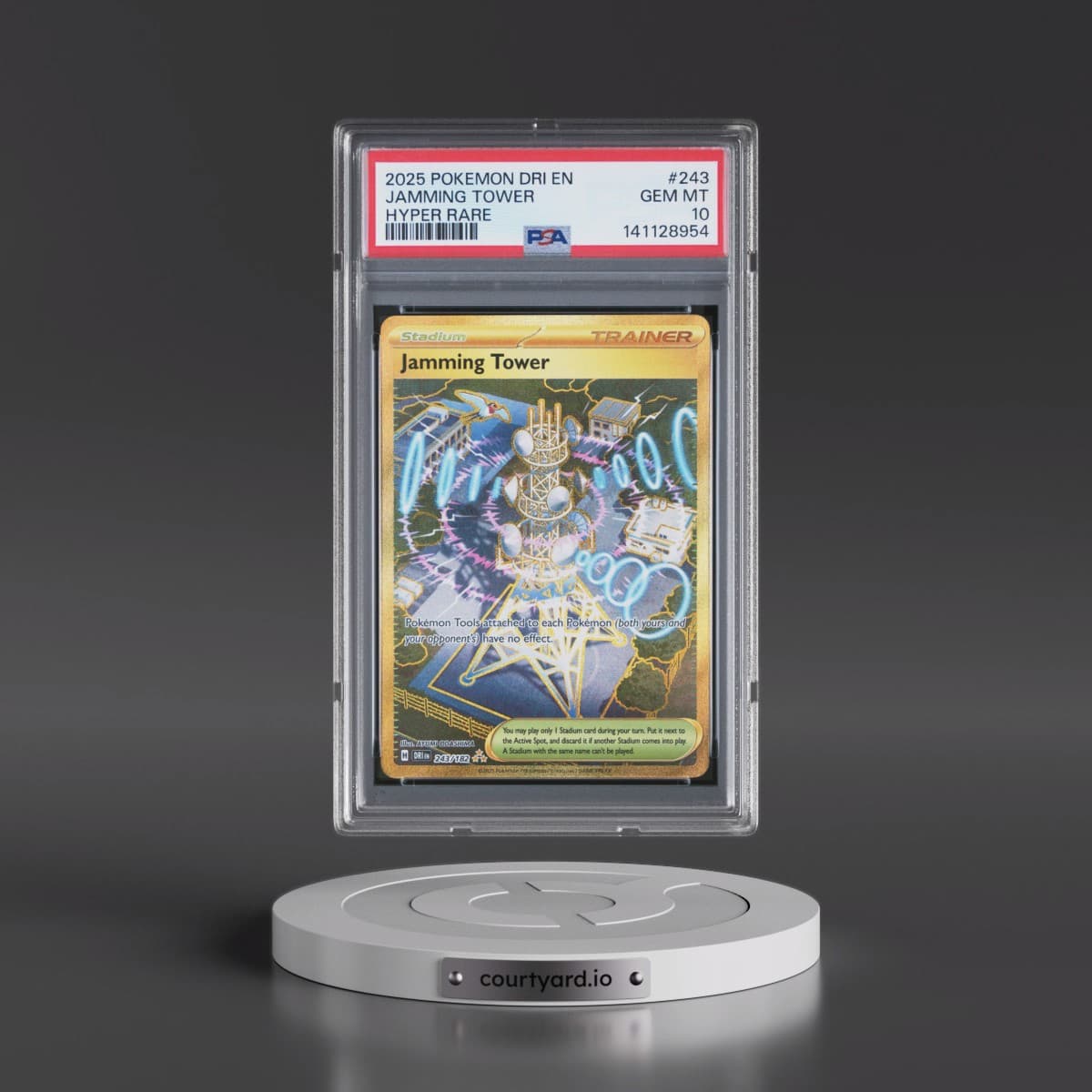 2025 Pokémon Dri EN-Destined Rivals #243 Jamming Tower - Hyper Rare (PSA 10 GEM MINT)
