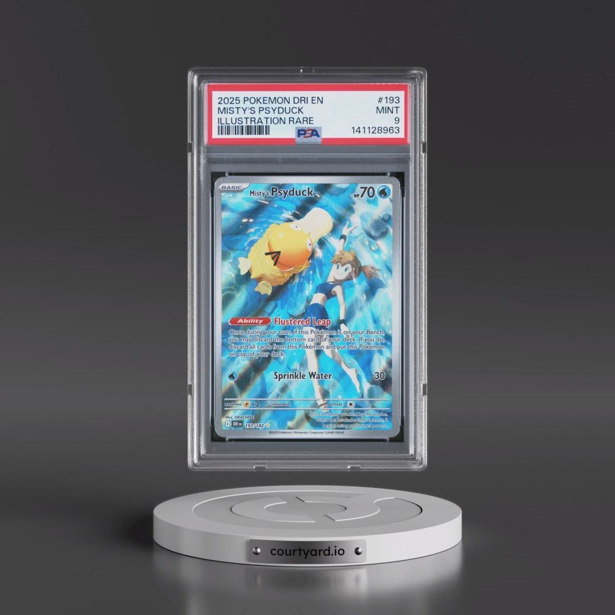 2025 Pokémon Dri EN-Destined Rivals #193 Misty's Psyduck - Illustration Rare (PSA 9 MINT)