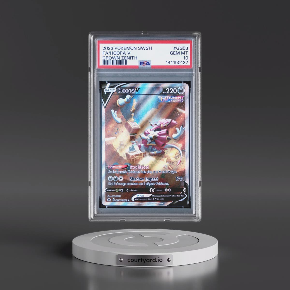 2023 Pokémon Sword and Shield Crown Zenith #GG53 Hoopa V - Holo Full Art (PSA 10 GEM MINT)