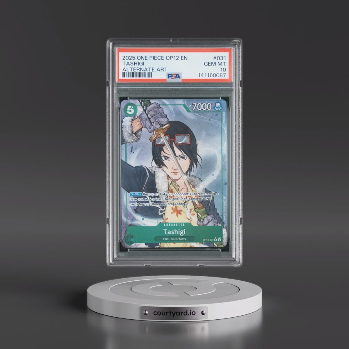 2025 One Piece OP12-Legacy of the Master #031 Tashigi - Alternate Art (PSA 10 GEM MINT)