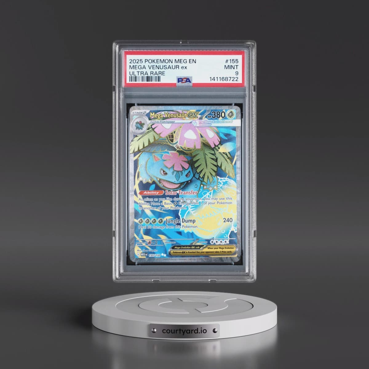 2025 Pokémon Meg EN-Mega Evolution #155 Mega Venusaur EX - Holo Ultra Rare (PSA 9 MINT)