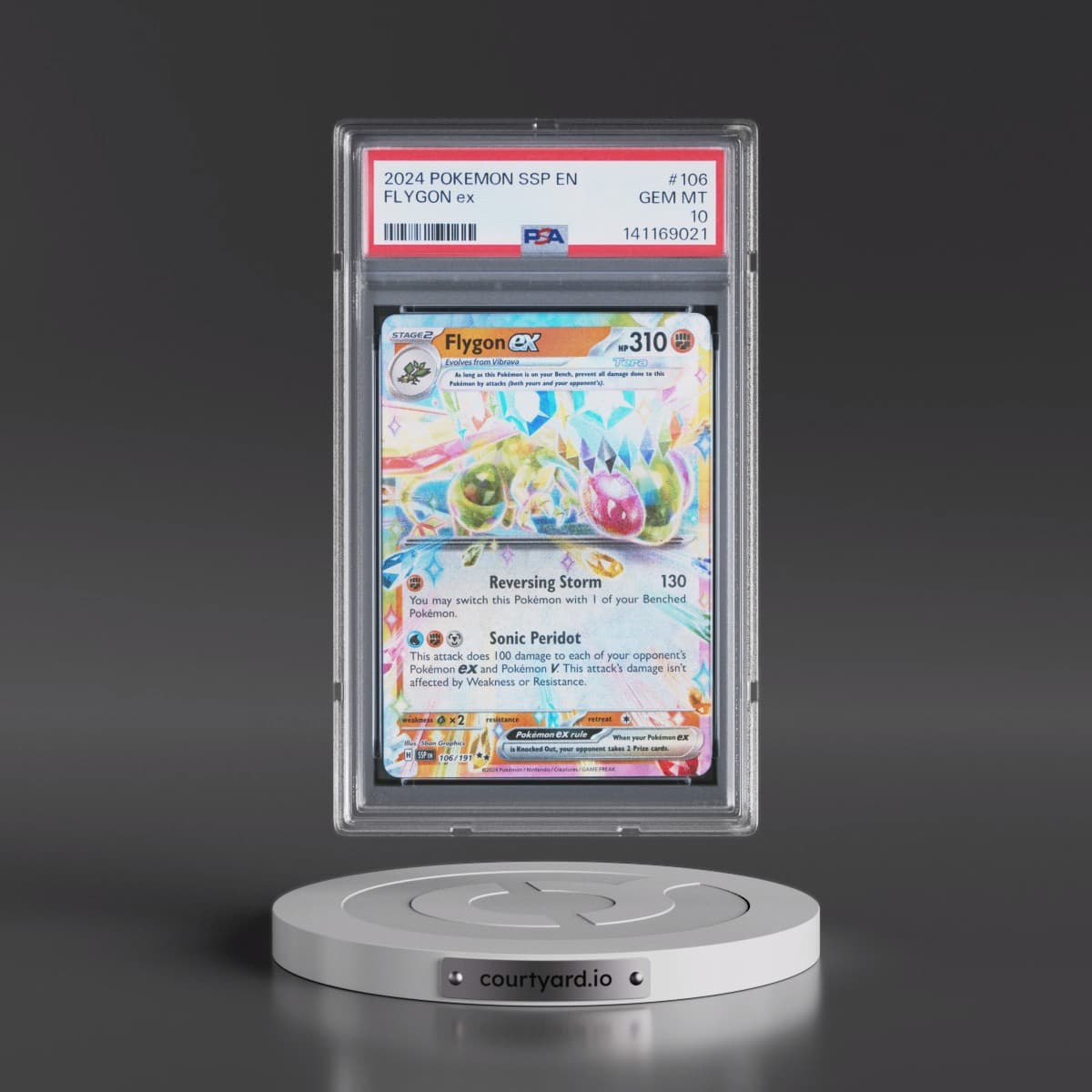 2024 Pokémon Ssp EN-Surging Sparks #106 Flygon EX - Holo (PSA 10 GEM MINT)