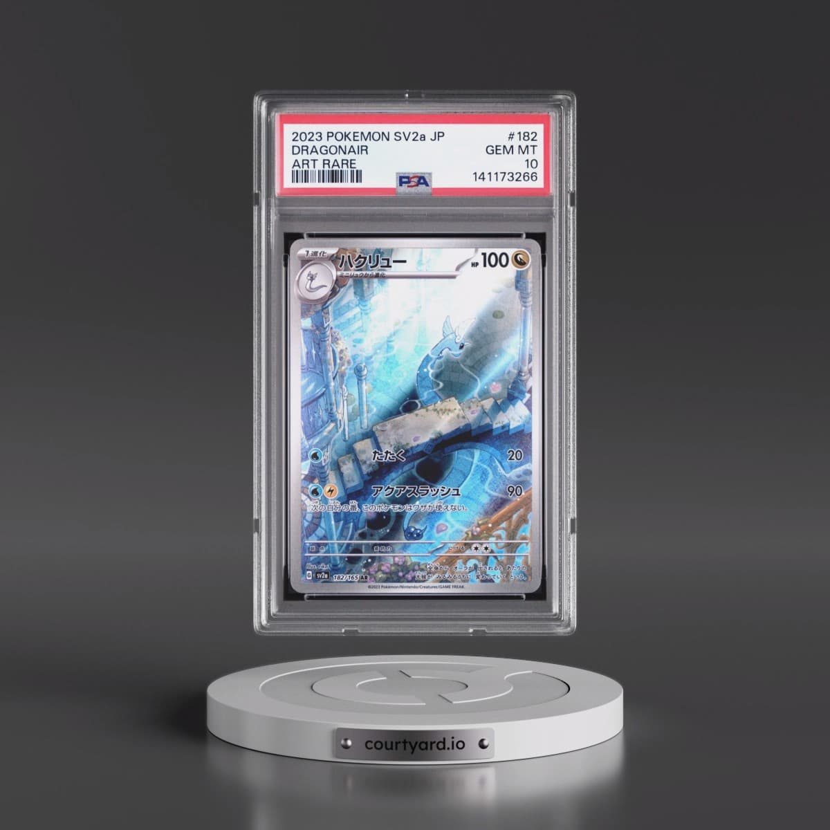 2023 Pokémon Sv2a-Pokémon 151 #182 Dragonair - Art Rare (PSA 10 GEM MINT)