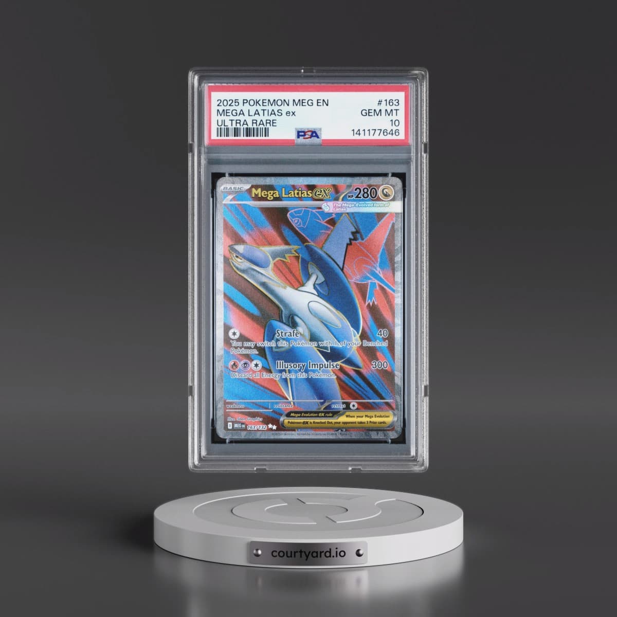 2025 Pokémon Meg EN-Mega Evolution #163 Mega Latias EX - Holo Ultra Rare (PSA 10 GEM MINT)