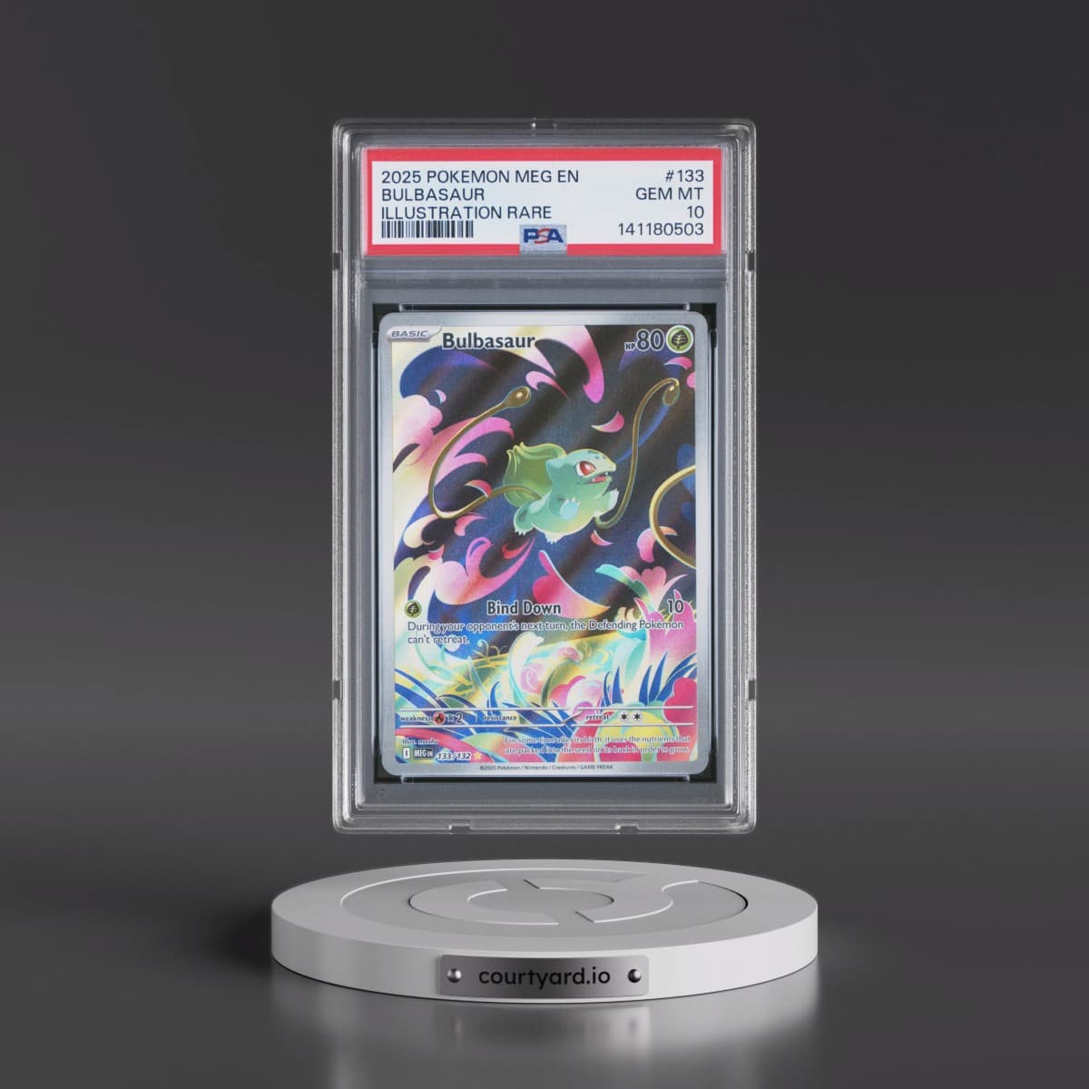 2025 Pokémon Meg EN-Mega Evolution #133 Bulbasaur - Illustration Rare (PSA 10 GEM MINT)