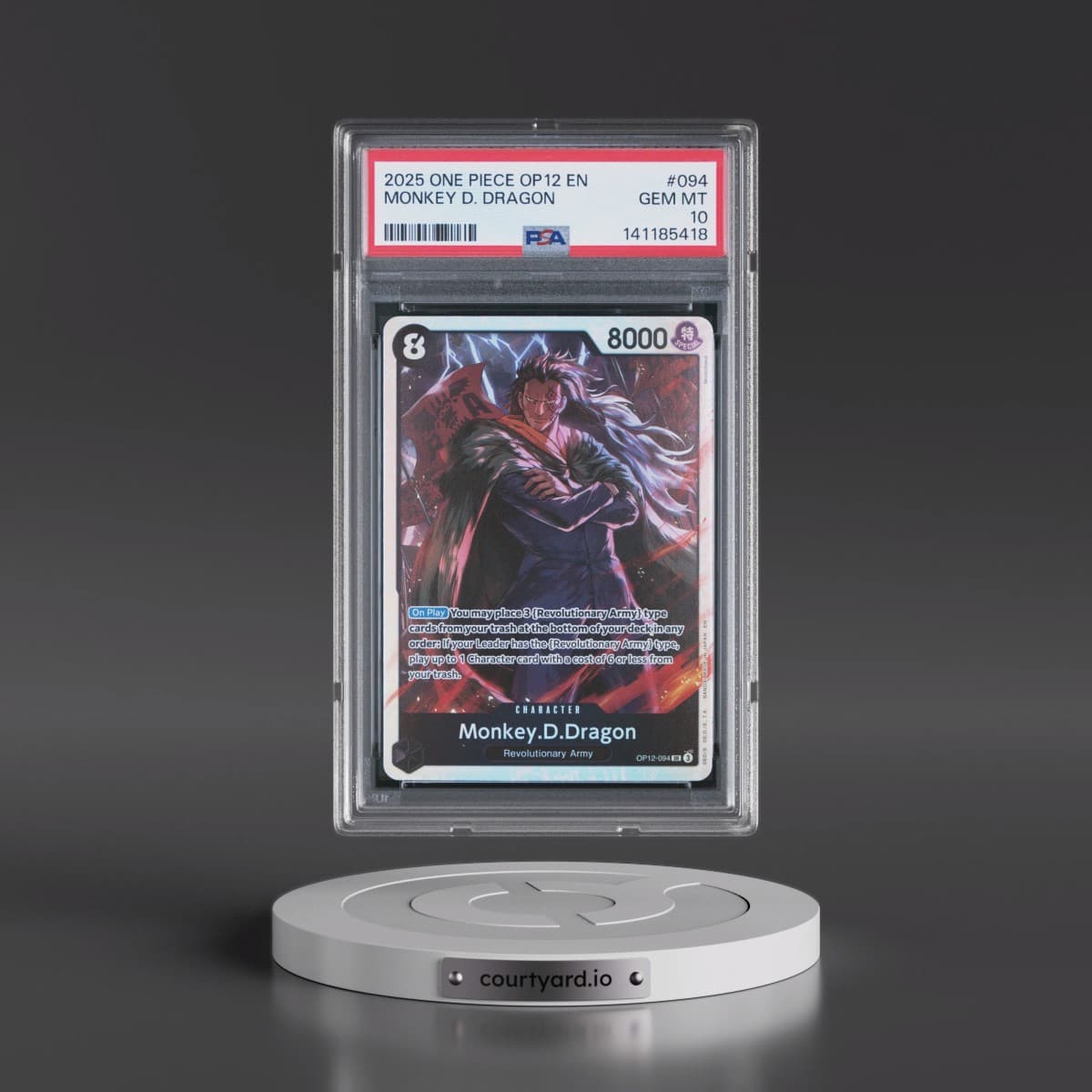 2025 One Piece OP12-Legacy of the Master #094 Monkey D. Dragon (PSA 10 GEM MINT)