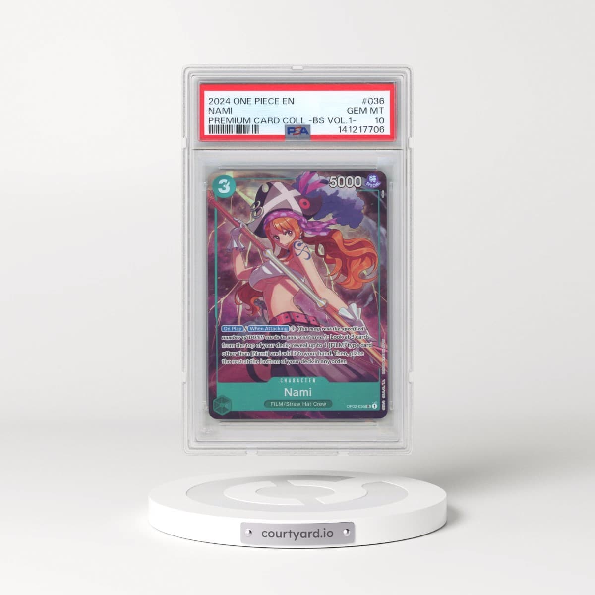 2024 One Piece Premium Card Collection -Best Selection Vol.1 #036 Nami (PSA 10 GEM MINT)