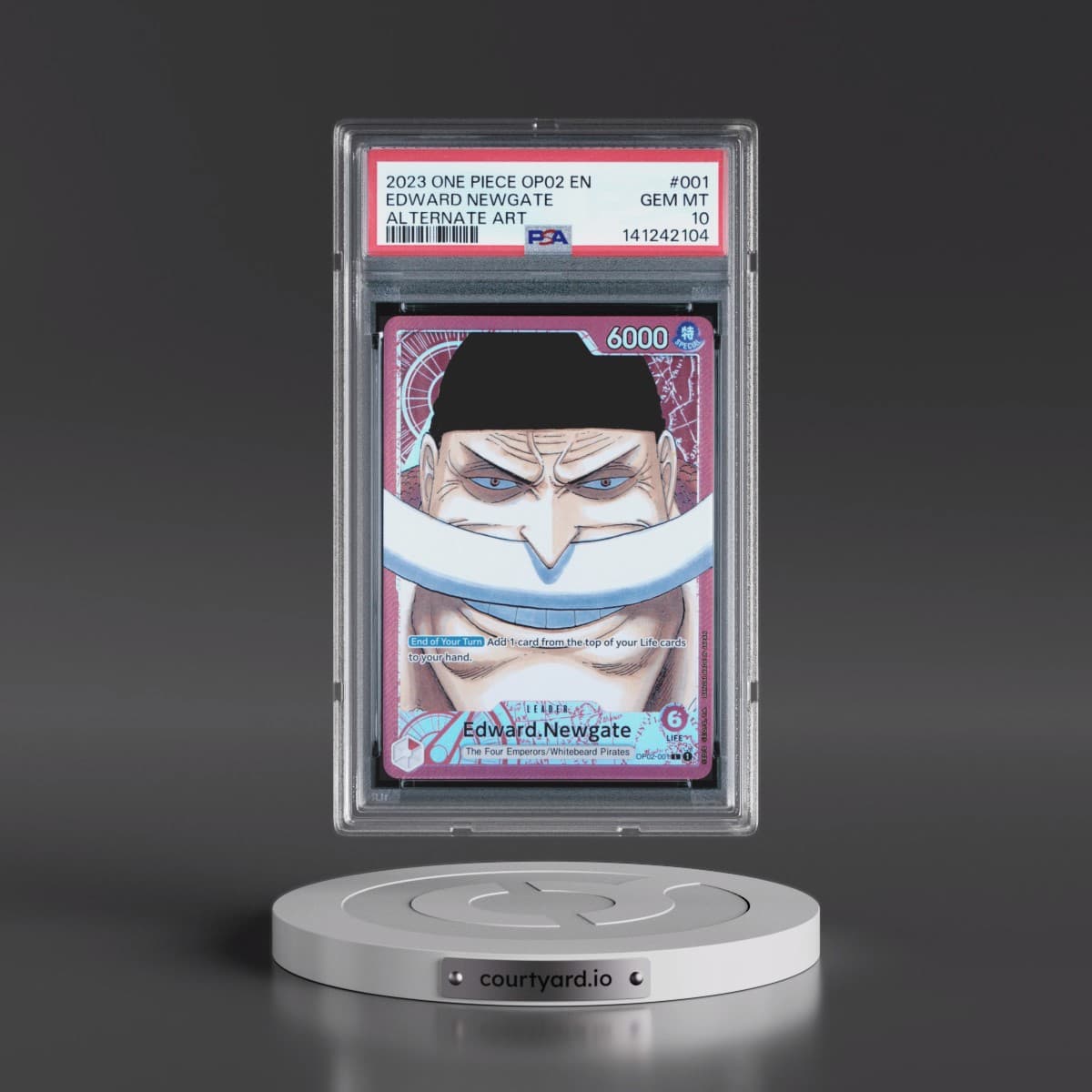2023 One Piece Paramount War #001 Edward Newgate - Alternate Art (PSA 10 GEM MINT)