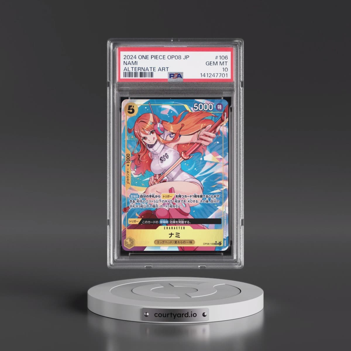 2024 One Piece Japanese OP08-Two Legends #106 Nami - Alternate Art (PSA 10 GEM MINT)