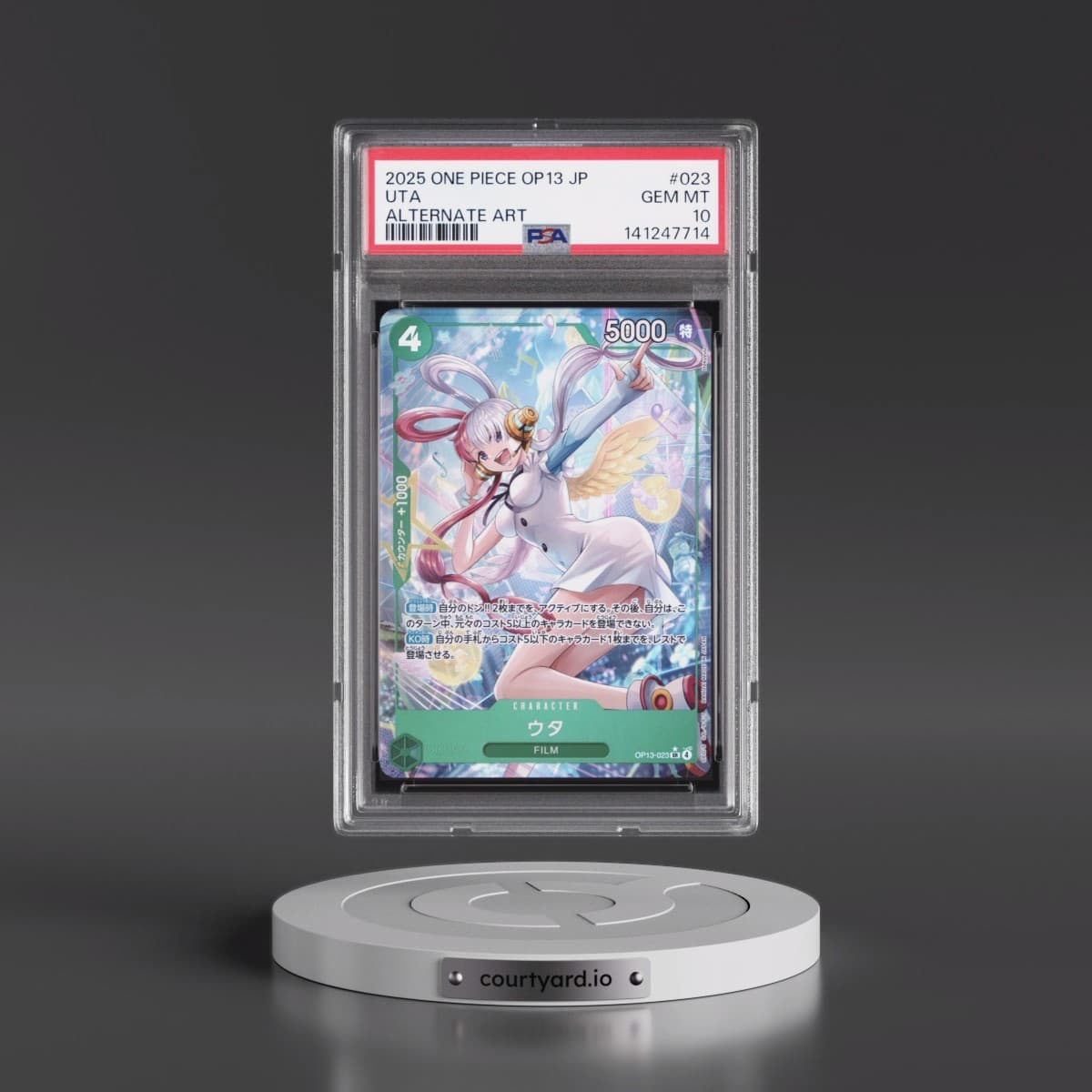 2025 One Piece Japanese OP13-Carrying on His Will #023 Uta - Alternate Art (PSA 10 GEM MINT)