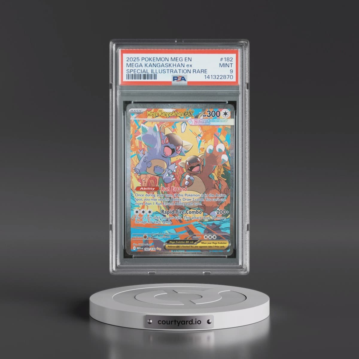 2025 Pokémon Meg EN-Mega Evolution #182 Mega Kangaskhan EX - Holo Special Illustration Rare (PSA 9 MINT)