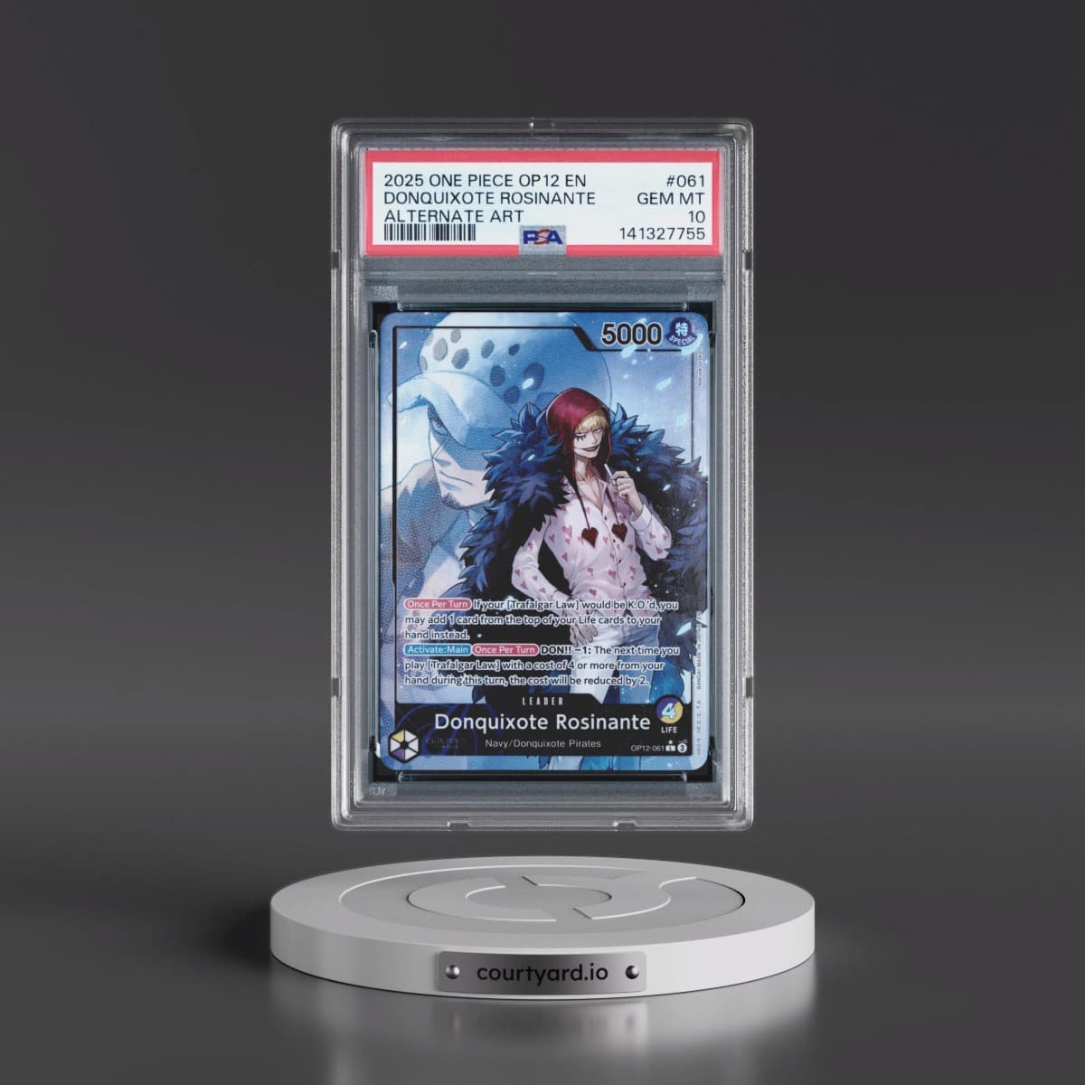 2025 One Piece OP12-Legacy of the Master #061 Donquixote Rosinante - Alternate Art (PSA 10 GEM MINT)