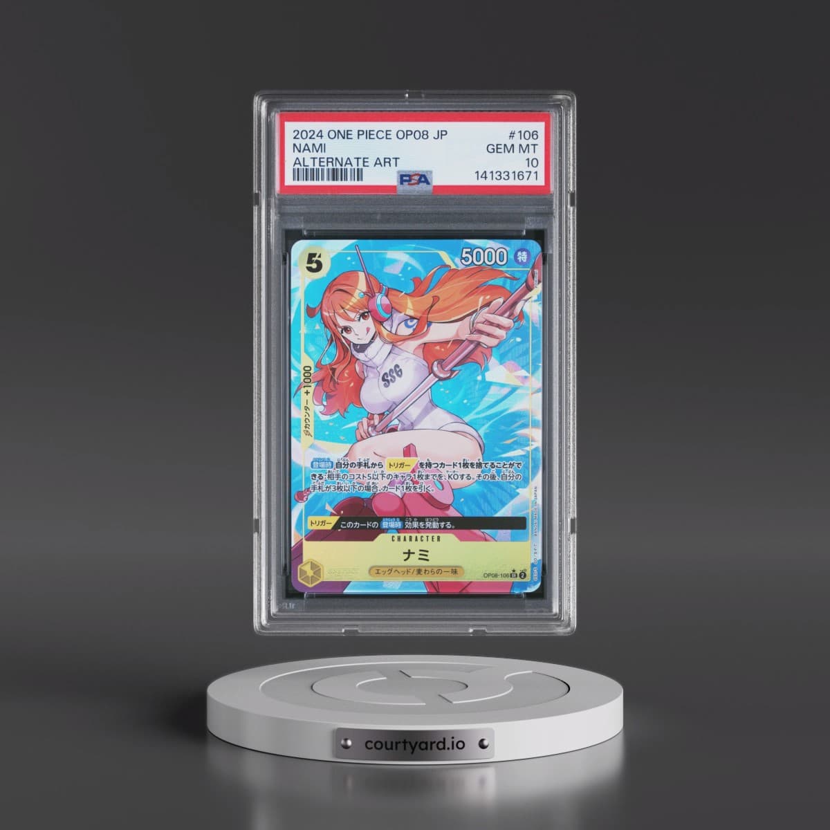 2024 One Piece Japanese OP08-Two Legends #106 Nami - Alternate Art (PSA 10 GEM MINT)