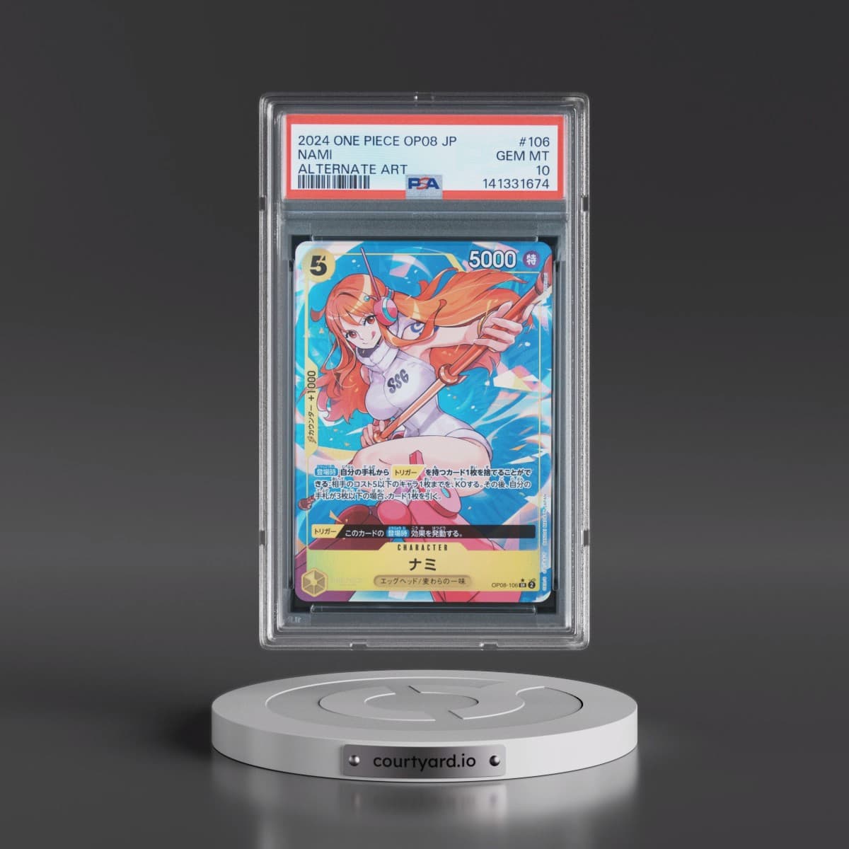 2024 One Piece Japanese OP08-Two Legends #106 Nami - Alternate Art (PSA 10 GEM MINT)