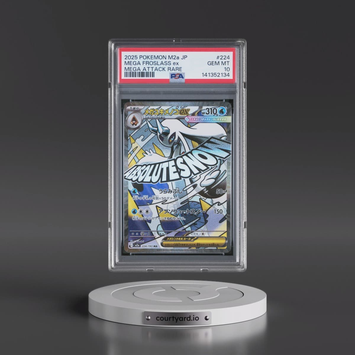 2025 Pokémon M2a-Mega Dream EX #224 Mega Froslass EX - Holo Mega Attack Rare (PSA 10 GEM MINT)