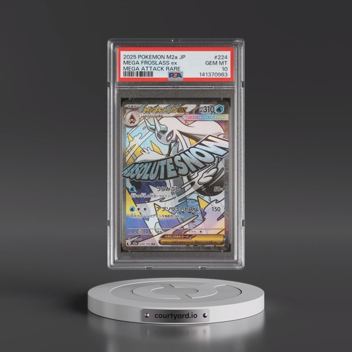 2025 Pokémon M2a-Mega Dream EX #224 Mega Froslass EX - Holo Mega Attack Rare (PSA 10 GEM MINT)