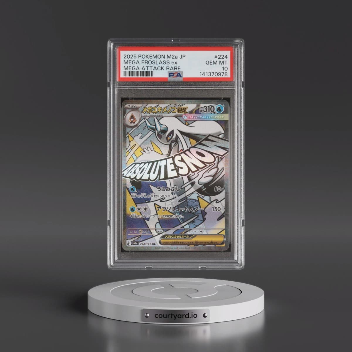 2025 Pokémon M2a-Mega Dream EX #224 Mega Froslass EX - Holo Mega Attack Rare (PSA 10 GEM MINT)