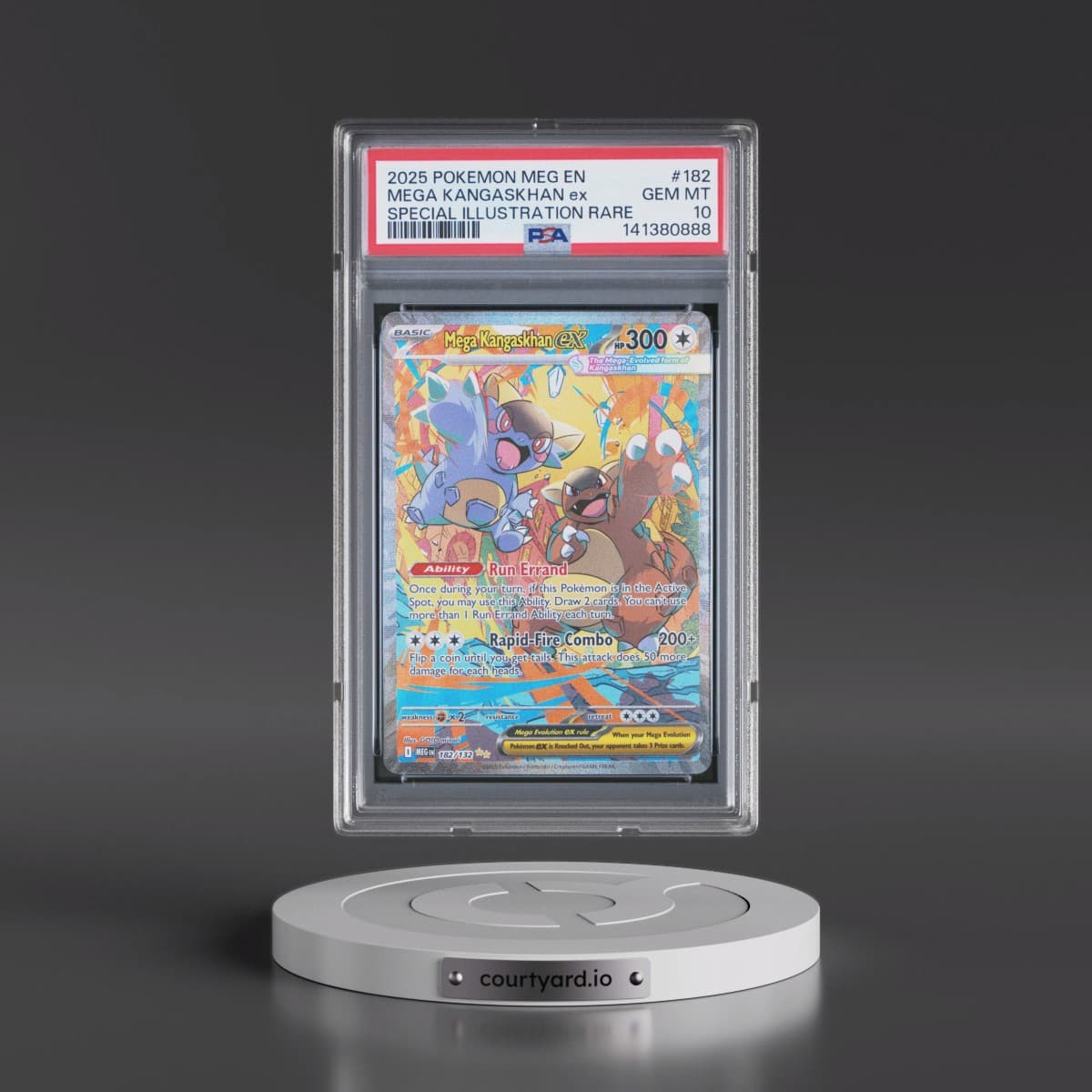 2025 Pokémon Meg EN-Mega Evolution #182 Mega Kangaskhan EX - Holo Special Illustration Rare (PSA 10 GEM MINT)