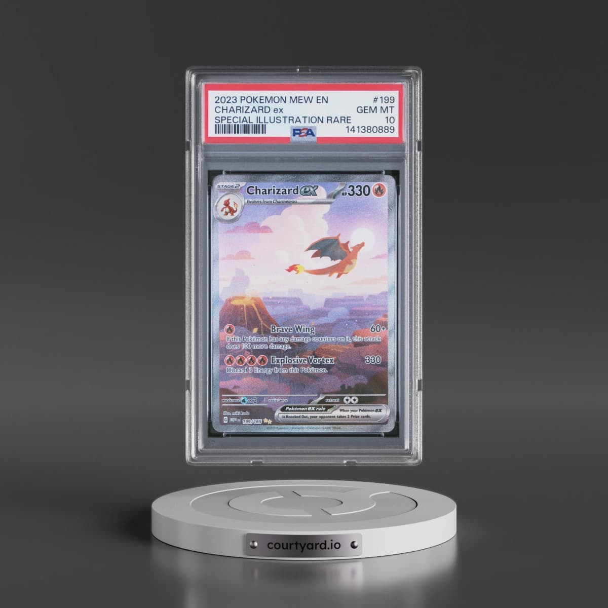 2023 Pokémon Mew EN-151 #199 Charizard EX - Holo Special Illustration Rare (PSA 10 GEM MINT)