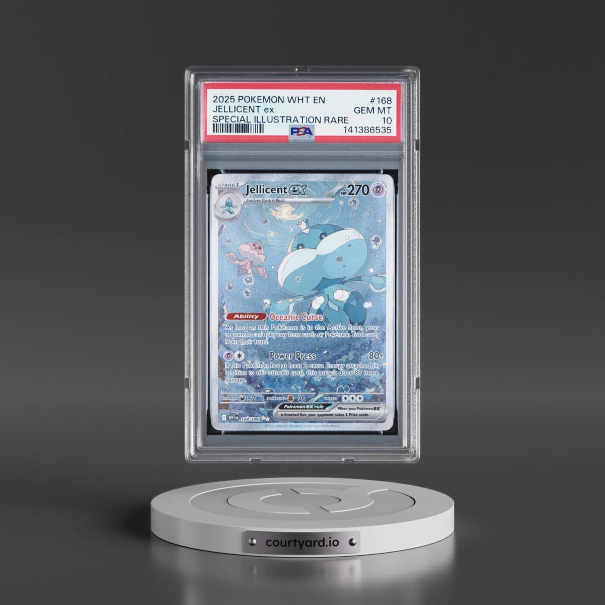 2025 Pokémon Wht EN-White Flare #168 Jellicent EX - Holo Special Illustration Rare (PSA 10 GEM MINT)