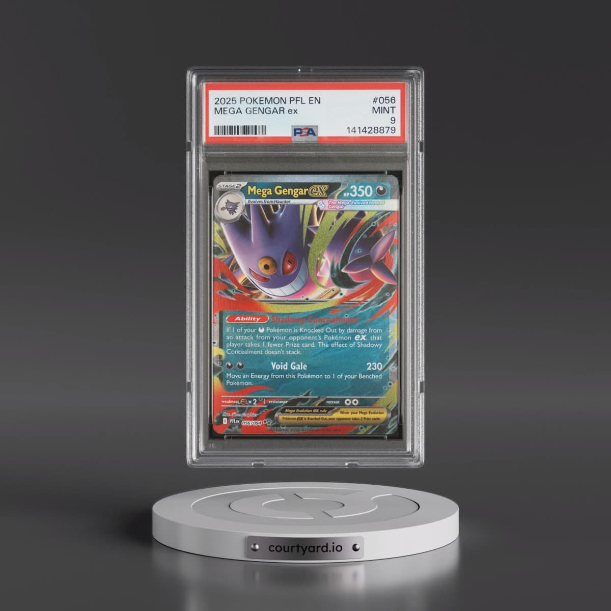2025 Pokémon Pfl EN-Phantasmal Flames #056 Mega Gengar EX - Holo (PSA 9 MINT)