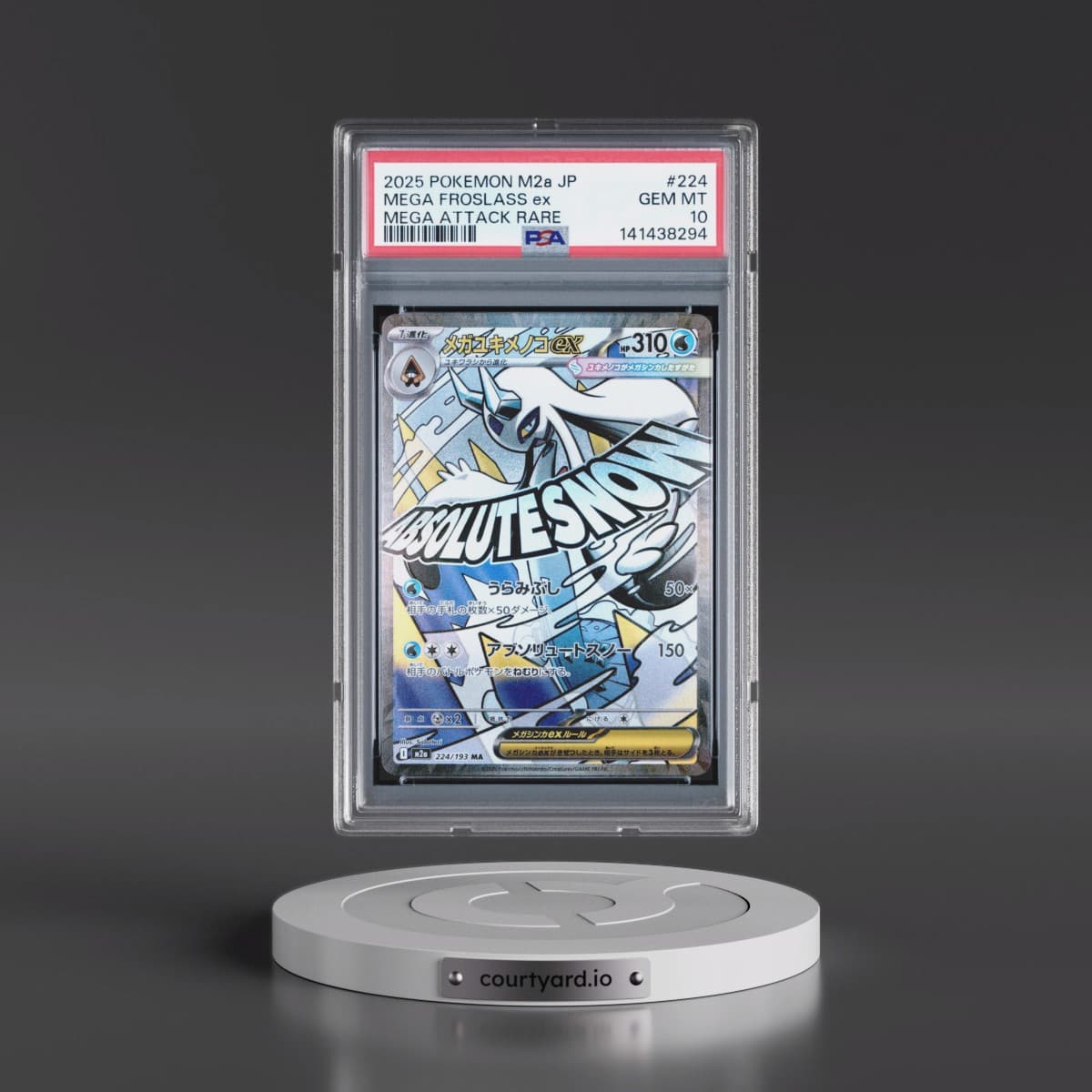 2025 Pokémon M2a-Mega Dream EX #224 Mega Froslass EX - Holo Mega Attack Rare (PSA 10 GEM MINT)