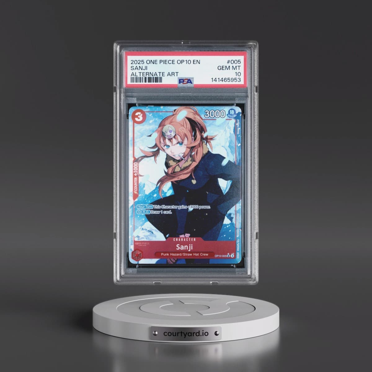 2025 One Piece OP10-Royal Blood #005 Sanji - Alternate Art (PSA 10 GEM MINT)