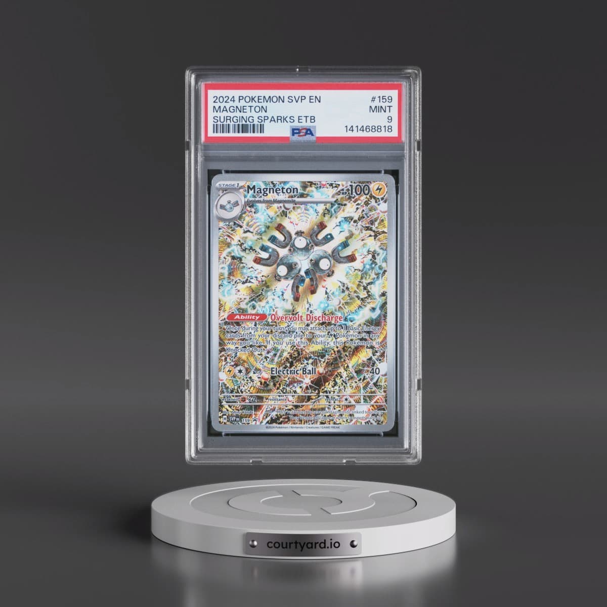 2024 Pokémon Svp EN-SV Black Star Promo #159 Magneton - Surging Sparks Elite Trainer Box (PSA 9 MINT)