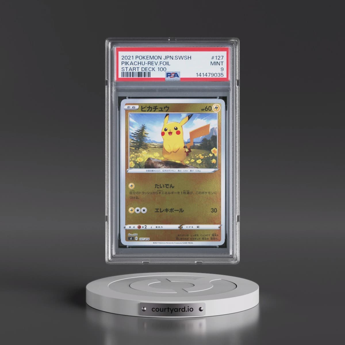 2021 Pokémon Sword & Shield Start Deck 100 #127 Pikachu - Reverse Foil (PSA 9 MINT)