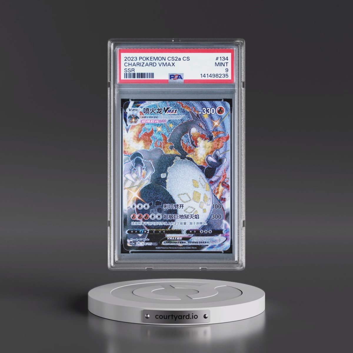 2023 Pokémon Simplified Cs2a C-Vivid Portrayals: Obsidian #134 Charizard Vmax - Ssr (PSA 9 MINT)