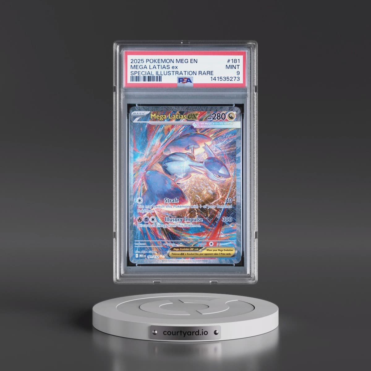 2025 Pokémon Meg EN-Mega Evolution #181 Mega Latias EX - Holo Special Illustration Rare (PSA 9 MINT)