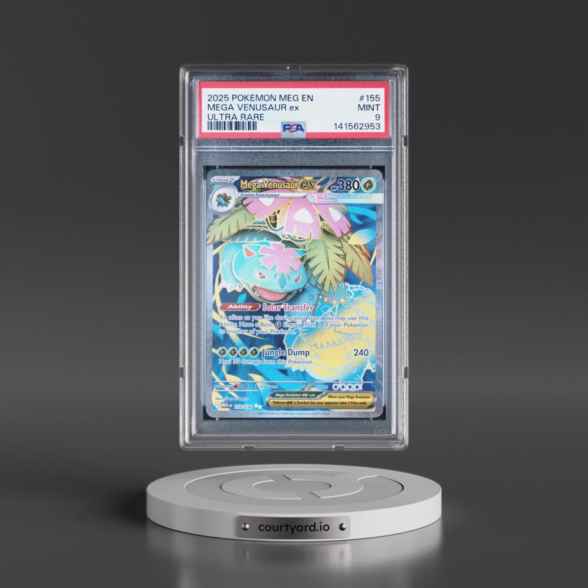 2025 Pokémon Meg EN-Mega Evolution #155 Mega Venusaur EX - Holo Ultra Rare (PSA 9 MINT)