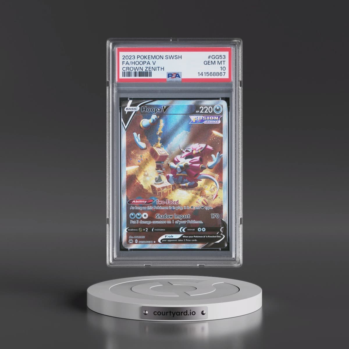 2023 Pokémon Sword and Shield Crown Zenith #GG53 Hoopa V - Holo Full Art (PSA 10 GEM MINT)