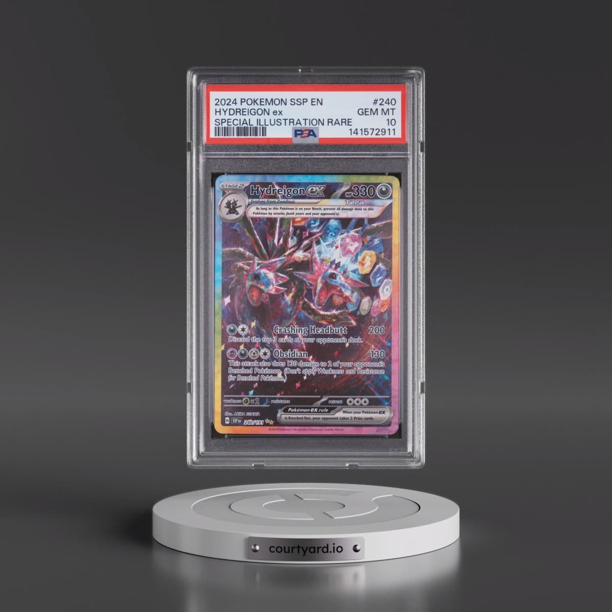 2024 Pokémon Ssp EN-Surging Sparks #240 Hydreigon EX - Holo Special Illustration Rare (PSA 10 GEM MINT)