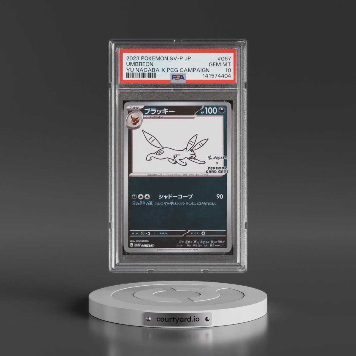 2023 Pokémon SV-P Promo #067 Umbreon - YU Nagaba X Pokemon Card Game Campaign (PSA 10 GEM MINT)