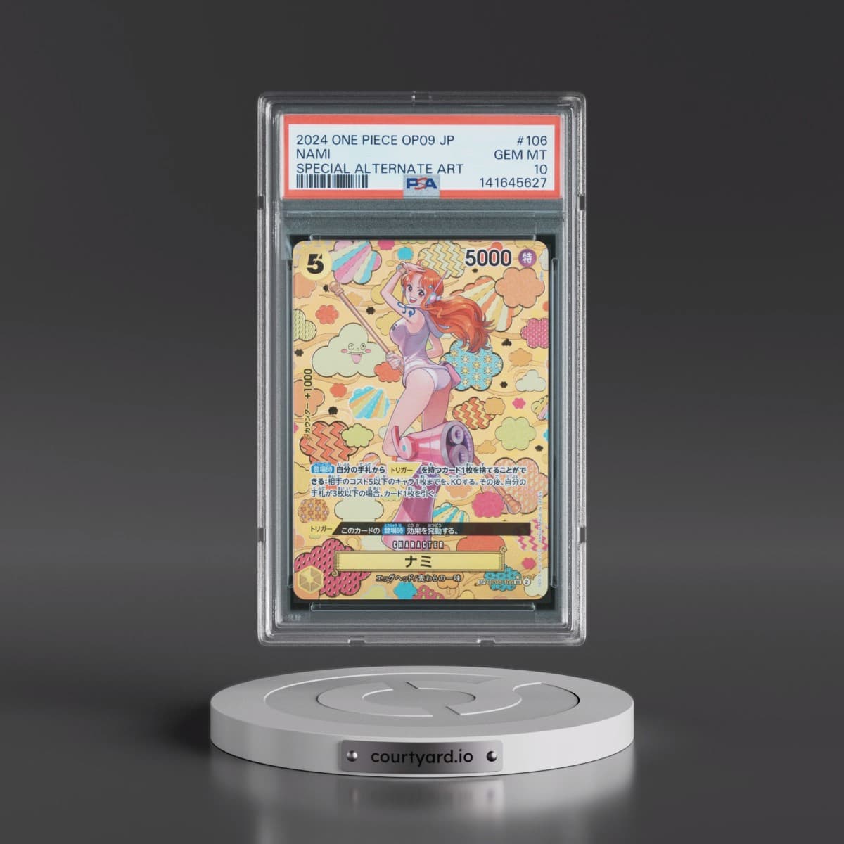 2024 One Piece Japanese OP09-Emperors in the New World #106 Nami - Special Alternate Art (PSA 10 GEM MINT)